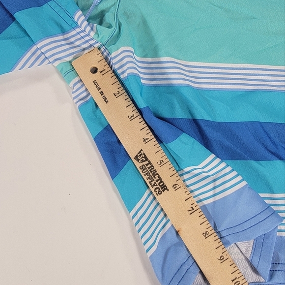 NWOT Vineyard Vines Performance Board Short Turquoise Striped Men 34 Swim Trunks - Picture 8 of 11